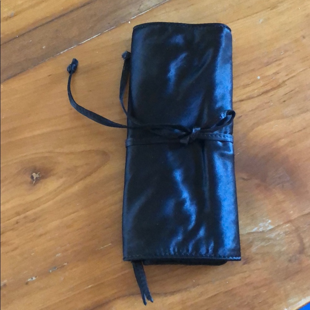 JCrew Black Satin Jewelry Roll